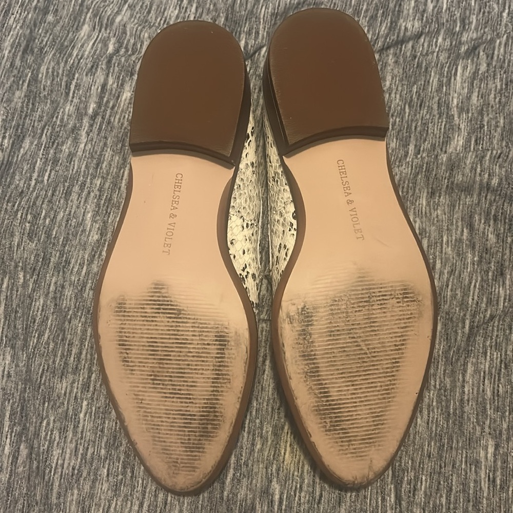 Chelsea & Violet Snakeskin Patterned Loafers - Picture 4 of 5